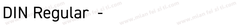 DIN Regular字体字体转换